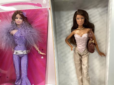 Lot 2 Barbies Including 1 Celebrate Disco Barbie A Brunette With