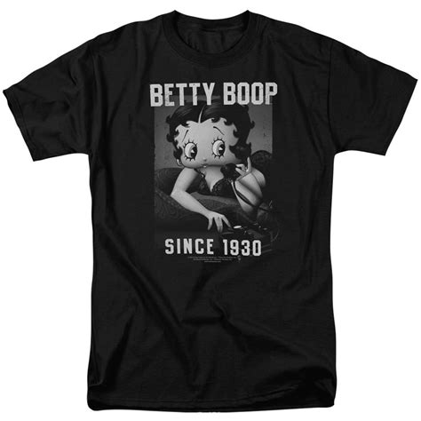 Betty Boop S On The Line T Shirt Black Kitilan