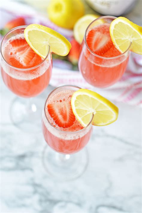 Strawberry Lemonade Mimosas