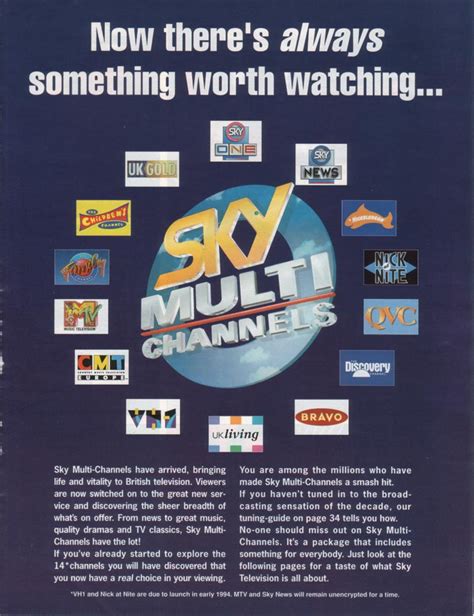 Sky Tv Corporate Logo And Print Examples 1993 1994 Tvark