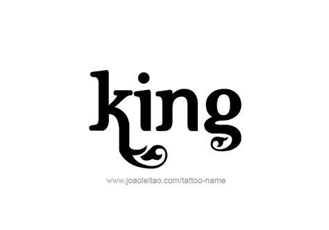 King Name Tattoo Designs