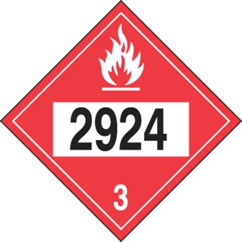 Digit Dot Hazard Class Placards Flammable Liquids Mpl Ct