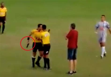 Brazilian Soccer Referee Pulls A Gun After Player Kicks Him Thug Life Videos