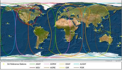 G4 Tracking Network And Coverage Area For Geostationary Satellites