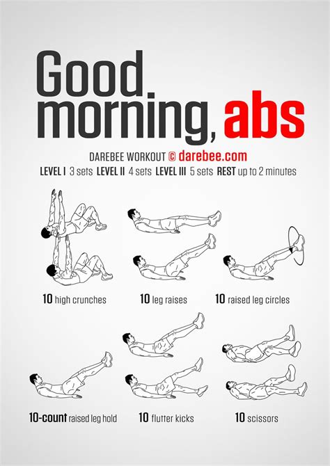 Good Morning Abs Workout Morning Ab Workouts Morning Workout Routine