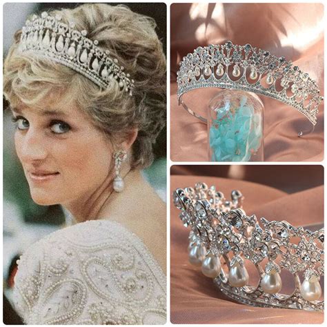 In 1937, the tiara was remounted with new elements created by. Vintage Wedding Bridal Pearl Crown Diana Tiara Princess ...