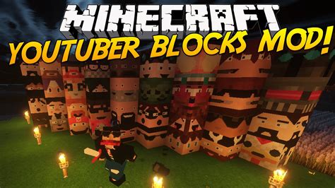 Minecraft Youtuber Blocks Craft Your Favourite Youtubers Mod