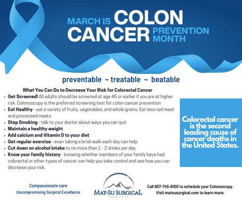 Colon Cancer Awareness Month Palmer General Surgeon Mat Su Surgical