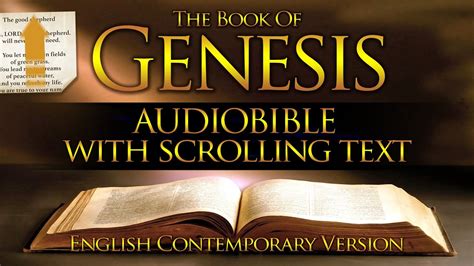 Holy Bible Audio Genesis 1 To 50 With Text Contemporary English