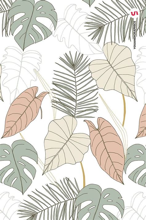 Tropical Vector Patterns Leaves Cute Patterns Wallpaper Abstract