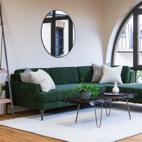 But two strong colours can live in hue harmony; Living Room Inspiration: Emerald Green and Earthy Tones