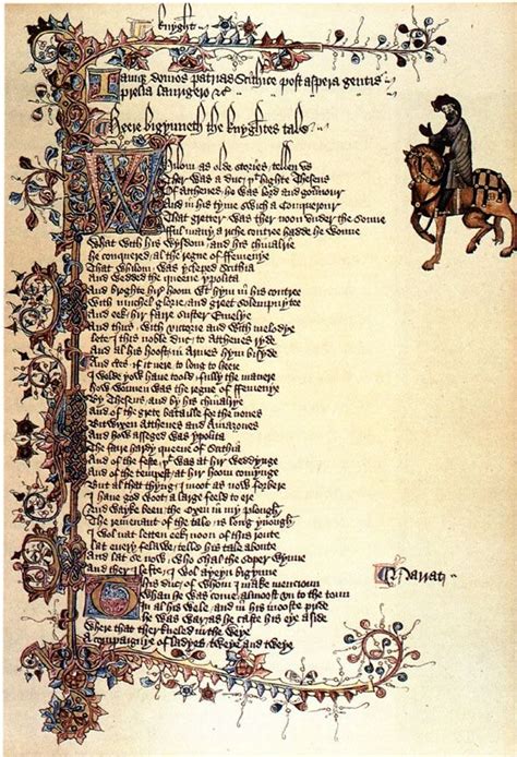 The Ellesmere Illuminated Manuscript Of The Canterbury Tales By