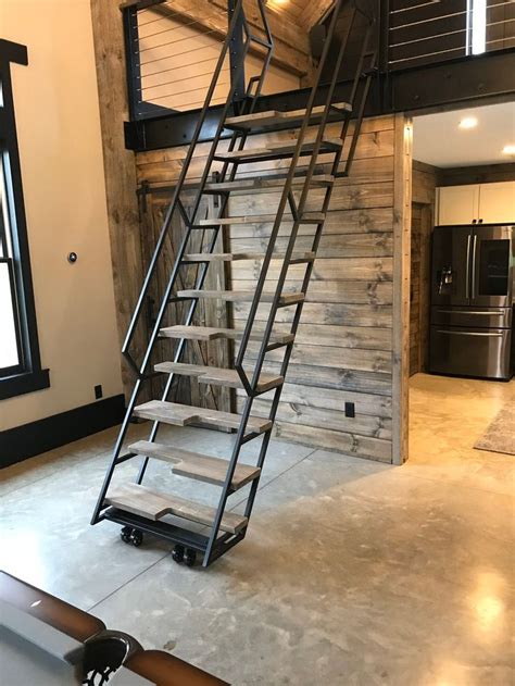 Loft Ladder In And Out 8ft W Wide Stairs And Handles Free Etsy Canada