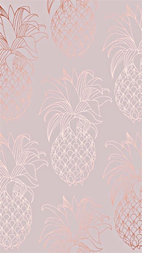 Pink Pineapple Design Aesthetic Watercolor Wallpaper Phone