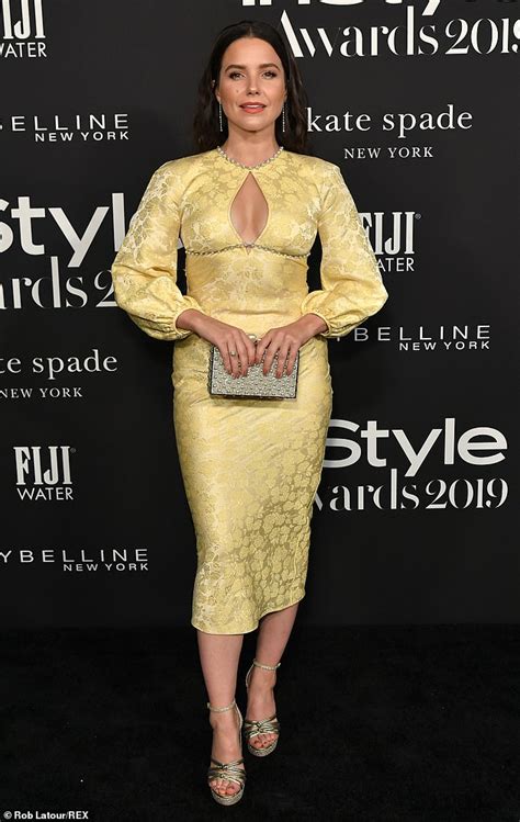 Sophia Bush Takes The Plunge In Keyhole Yellow Frock At Instyle Awards