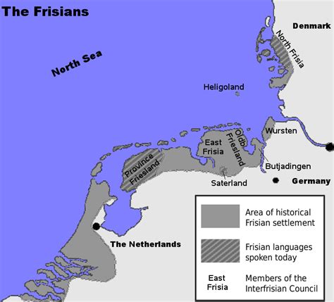 Frisian Historical Settlement Areasshowing Arras Wherea Frisian