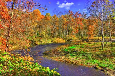 Ohio Country Roads Autumn Colorfest 3 Conneaut Creek Upstream Near