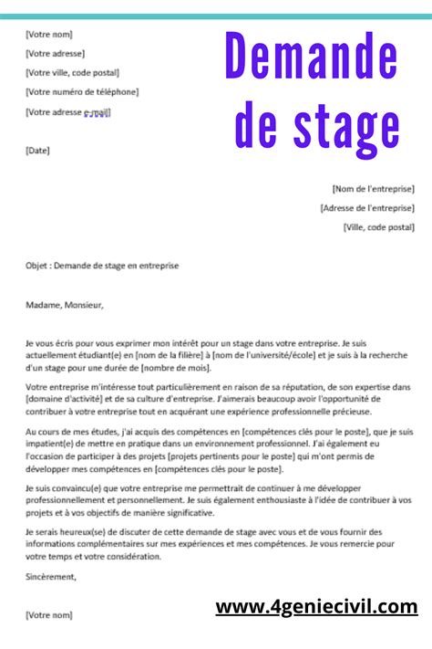 Lettre De Demande De Stage En Entreprise Exemple Lettre De Sexiz Pix My Xxx Hot Girl