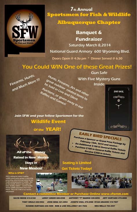 7th Annual Sportsmen For Fish And Wildlife Albuquerque Chapter Banquet