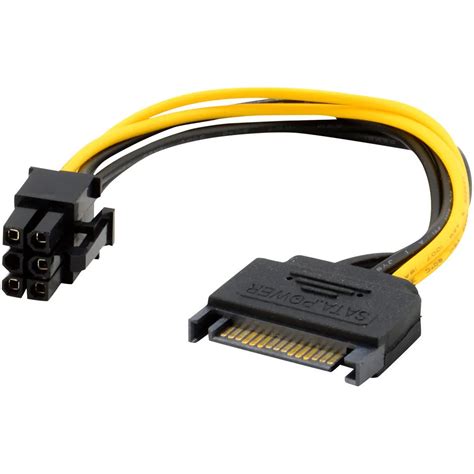 15pin SATA Power To 6pin PCIe PCI E PCI Express Adapter Cable Usb Sata