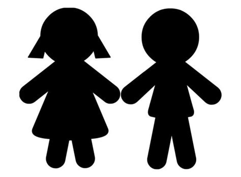 Girl And Boy Silhouette Coloring Page
