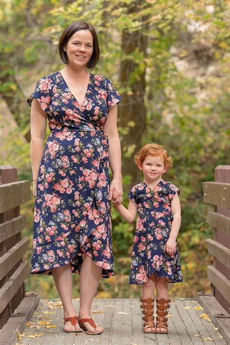 Mommy And Me Boardwalk Wrap Dress Sewing Pattern Release And Sale