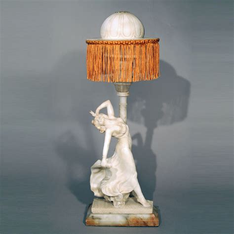French Art Deco Lamp Of A Female Figure • Jeffrey Tillou Antiques