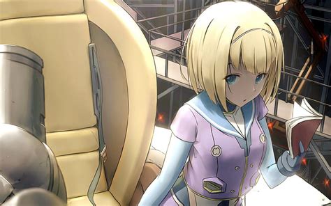 Hd Wallpaper Heavy Object Anime Girls Milinda Brantini Blonde Blue Eyes Wallpaper Flare