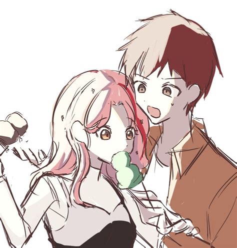Izumi Koshiro Tachikawa Mimi Digimon 1boy 1girl Couple Eating
