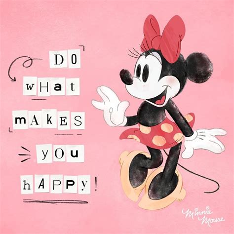A Painting Of A Minnie Mouse On A Pink Background With The Words Do