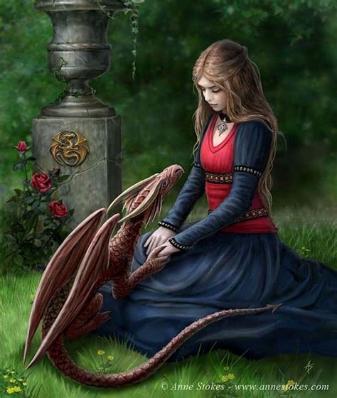 Girls And Dragons Art Girl With Dragon Dragon Slayers Fantasy Kunst