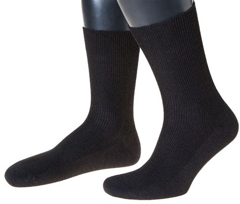 2 Paar Herren Socken Ohne Gummi Extra Weit Mit Wolle Made In Germany Ebay
