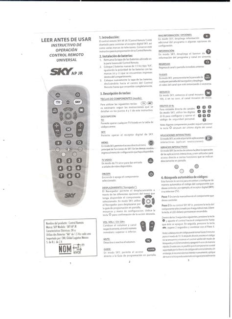 Descargar Manual De Control Universal Urc11c-12a - intensivexpert