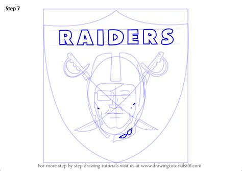 How To Draw Oakland Raiders Logo Nfl Step By Step