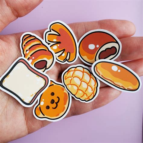 Cute Bakery Sticker Pack Bread Sticker Bundle Vinyl Die Etsy Uk