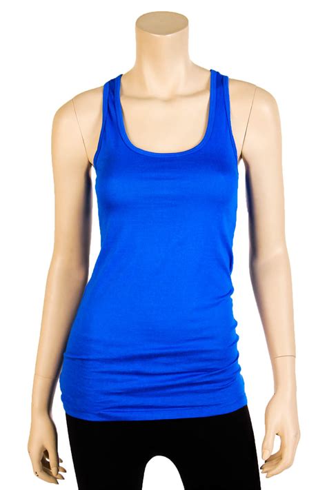 womens 100 cotton racerback tank top basic cami solid tee shirt workout s m l ebay