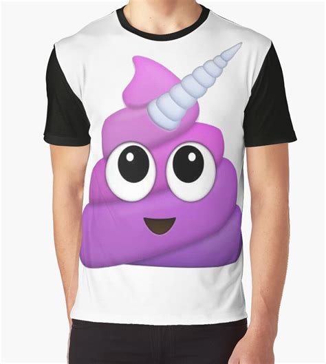 Purple Unicorn Poop Emoji Graphic T Shirts By Winkham Redbubble