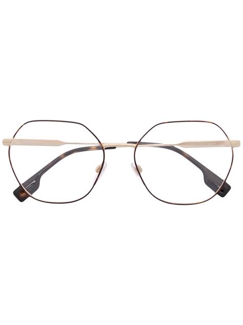 burberry eyewear hexagonal frame metal glasses modesens