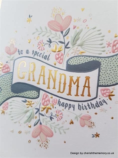 Special Grandma Happy Birthday Strawberries And Flowers Soft Etsy