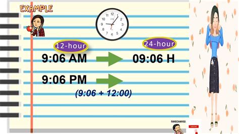 Measuring Time Using A 12 Hour And 24 Hour Clock Youtube