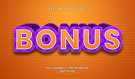 Premium Vector Bonus Text Effect Editable Text Style
