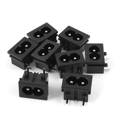 Uxcell Ac 250v 25a5a Iec320 C8 Male Plug Power Inlet Socket Adapters