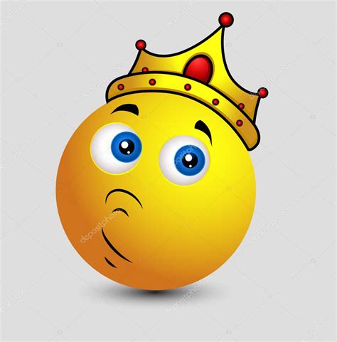 Rozčilený Král Emoji Smajlíka Smajlík Výraz Stock Vector Od © Baavli
