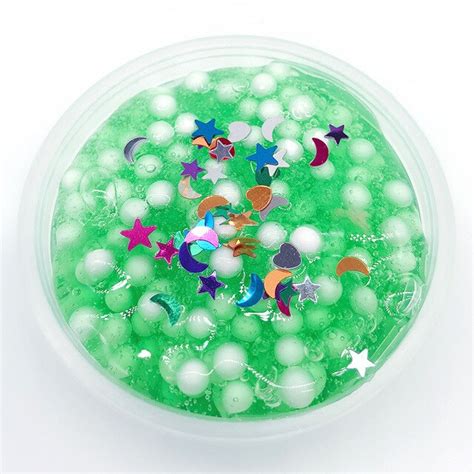 60ml Rainbow Fluffy Slime Crunchy Foam Beads Kids T Office