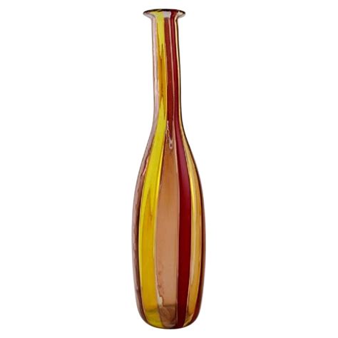 Beautiful Blown Glass Bottle Shape Vase At 1stdibs