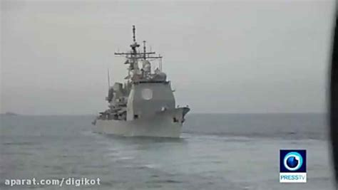 تصاویر رهگیری ناو آمریکایی در خلیج فارس توسط نیروی دریایی سپاه