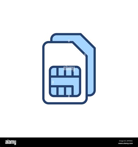 Sim Card Icon Vector Dual Sim Card Sign And Symbol Stock Vector Image