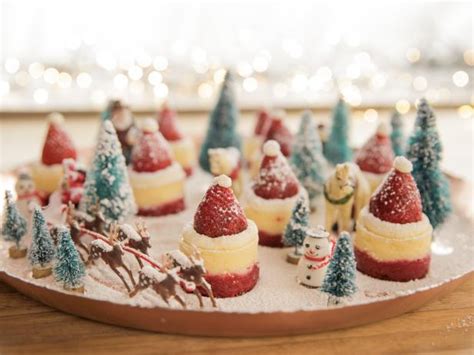 The pioneer woman christmas village decoration, mercantile shop (walmart / walmart). Cheery Cheesecake Santa Hats Recipe | Ree Drummond | Food ...