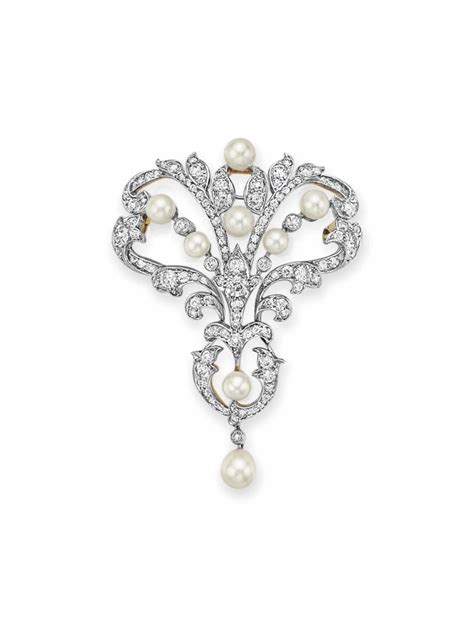 An Antique Pearl And Diamond Brooch By Tiffany And Co Jewelry Brooch