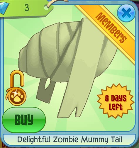 Delightful Zombie Mummy Tail | Animal Jam Classic Wiki | Fandom